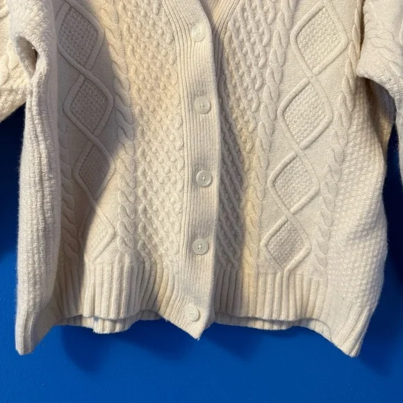 Aritzia Sunday Best Cooper Cable Knit Cardigan - Ivory - Picture 9 of 15